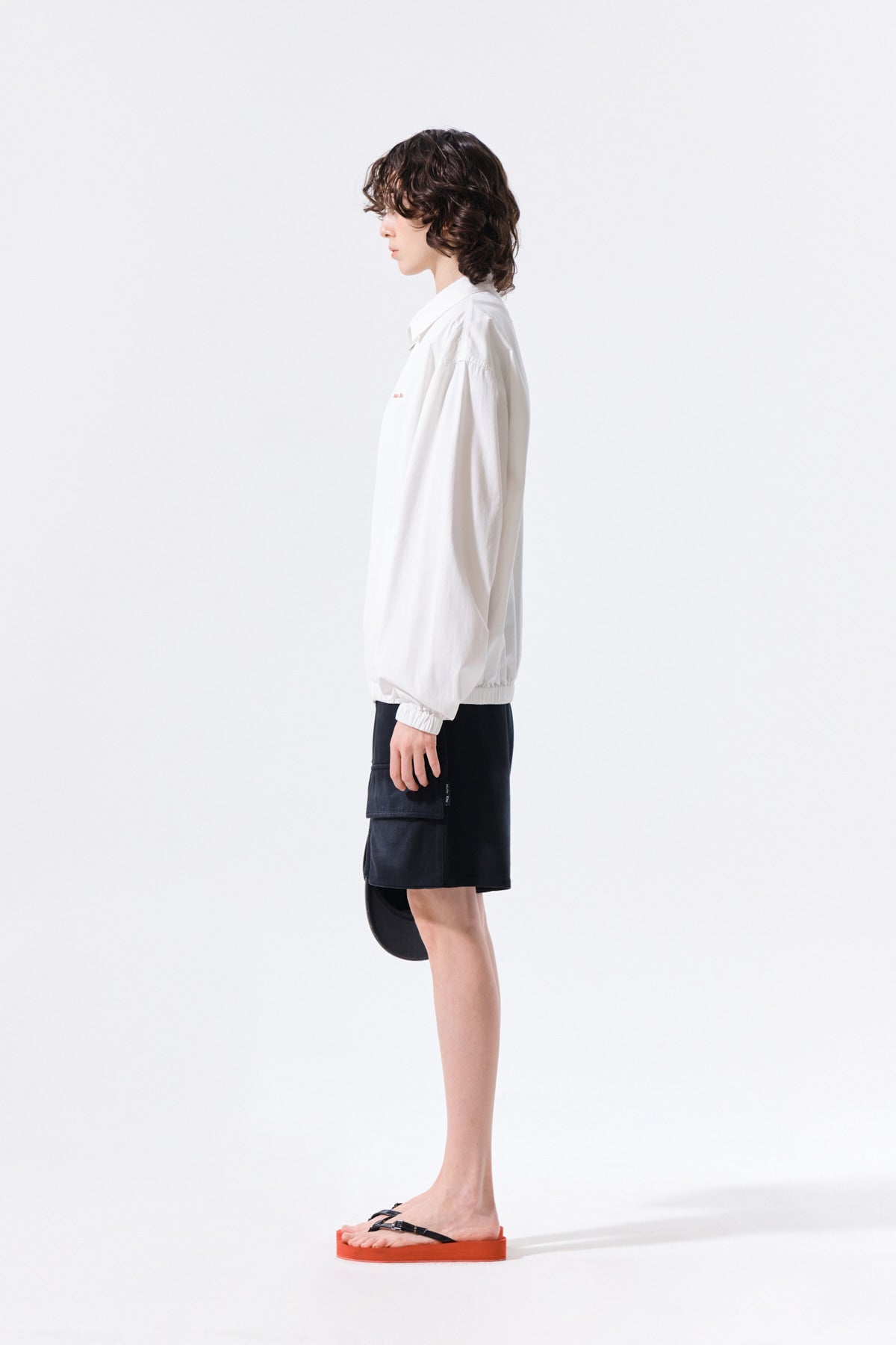 Matin Kim - Small Logo Cotton Zip Up Jumper (White) product image 8 | TRAB K-Fashion Australia
