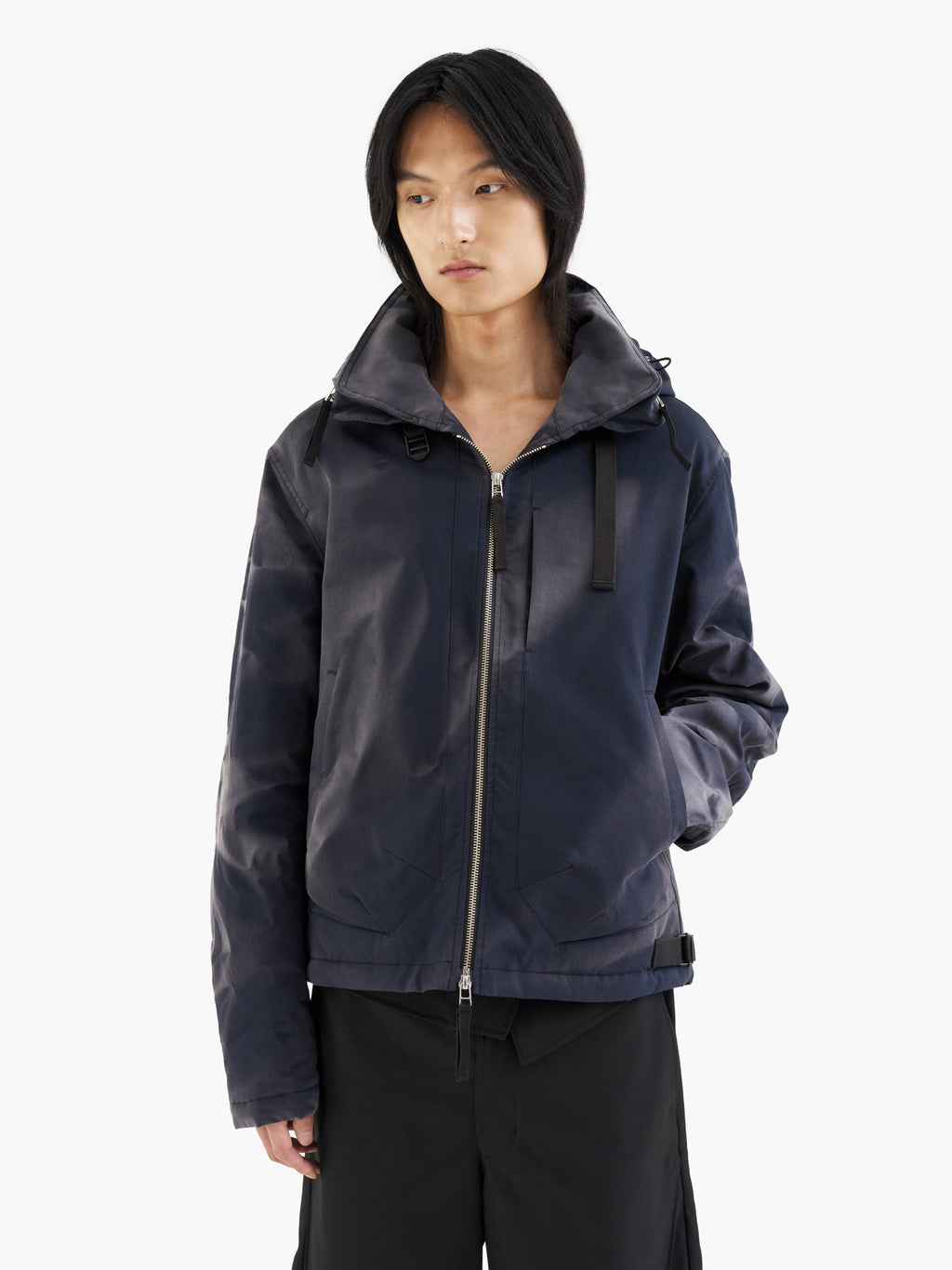 Jiyong Kim - Sun-Bleached Convertible Collar Jacket (Blue) product image 2 | TRAB K-Fashion Australia