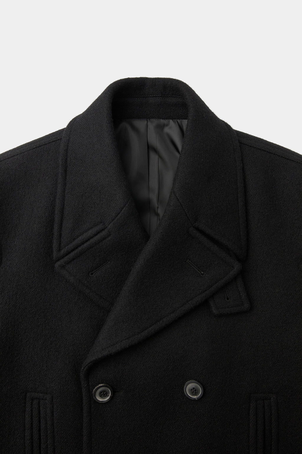 Coor - Wool Double Breasted Pea Coat (Black) product image 5 | TRAB K-Fashion Australia
