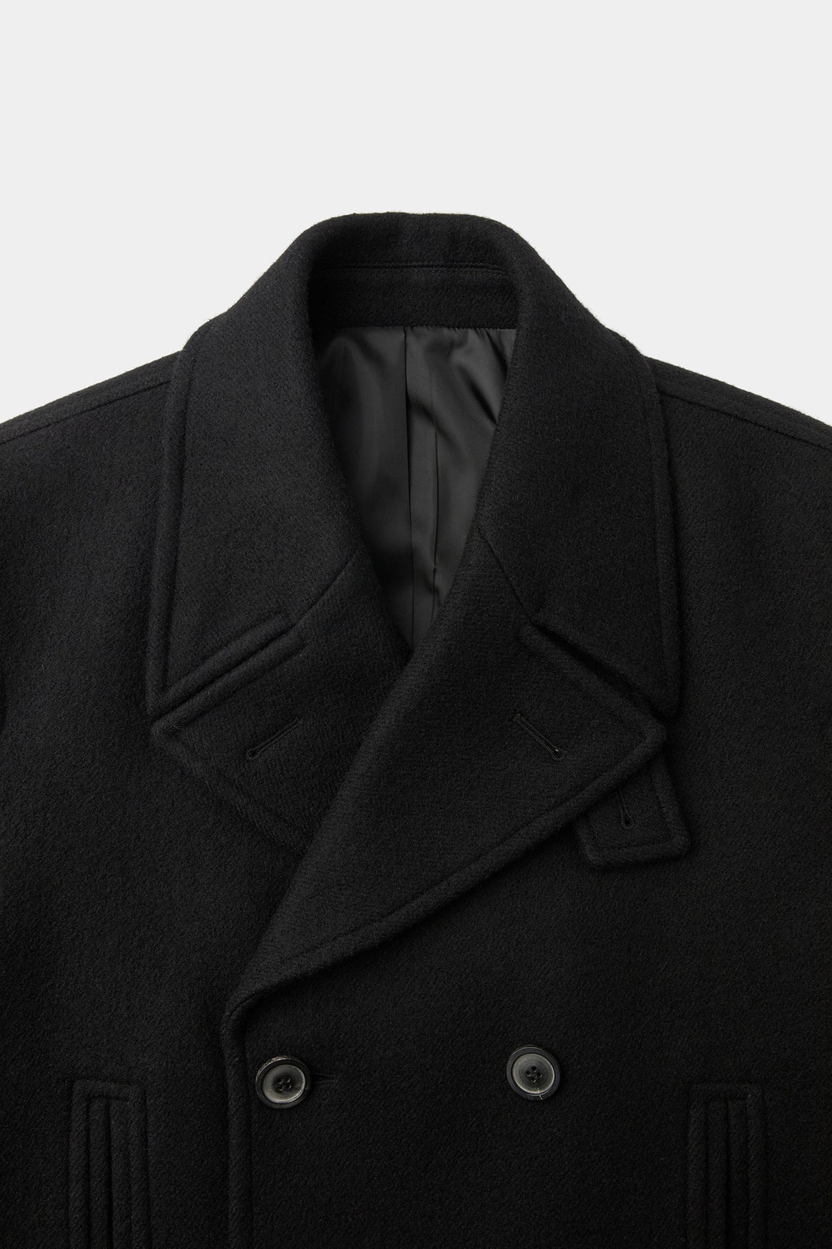 Coor - Wool Double Breasted Pea Coat (Black) product image 5 | TRAB K-Fashion Australia