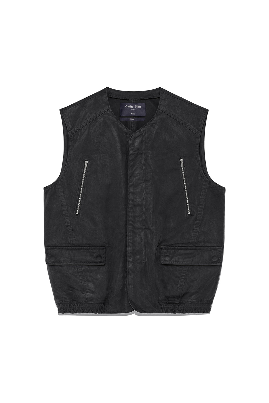 Matin Kim - Coated Cotton Vest (Charcoal) product image 1 | TRAB K-Fashion Australia