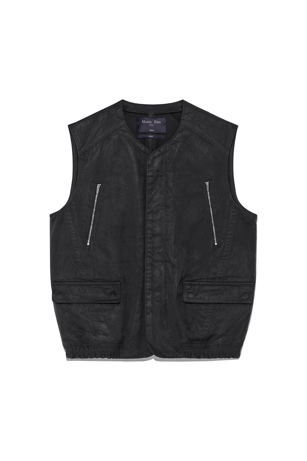 Matin Kim - Coated Cotton Vest (Charcoal) product image 1 | TRAB K-Fashion Australia