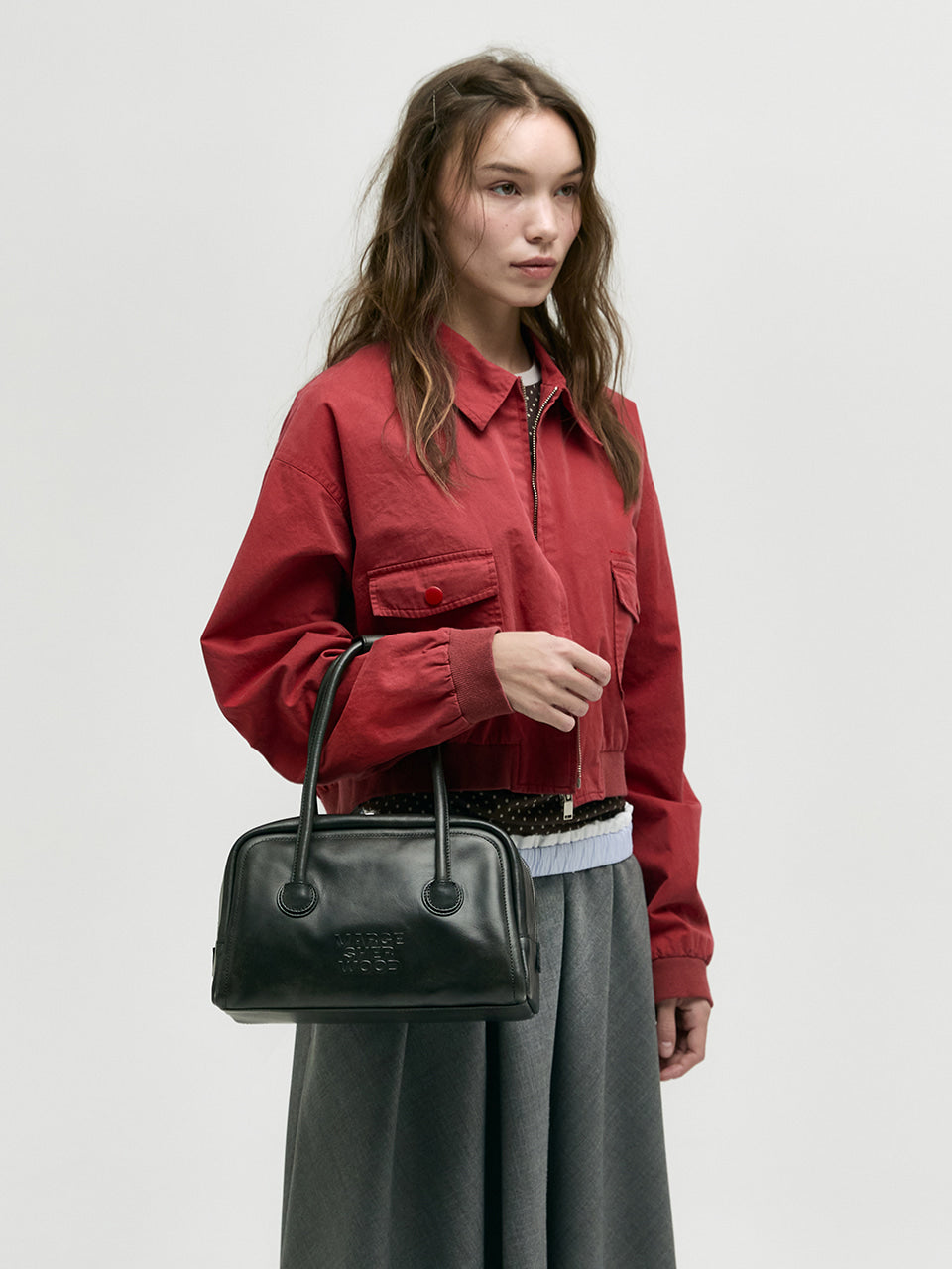 Marge Sherwood - Soft Tote (Washed Black Two-Tone Brushed) product image 2 | TRAB K-Fashion Australia