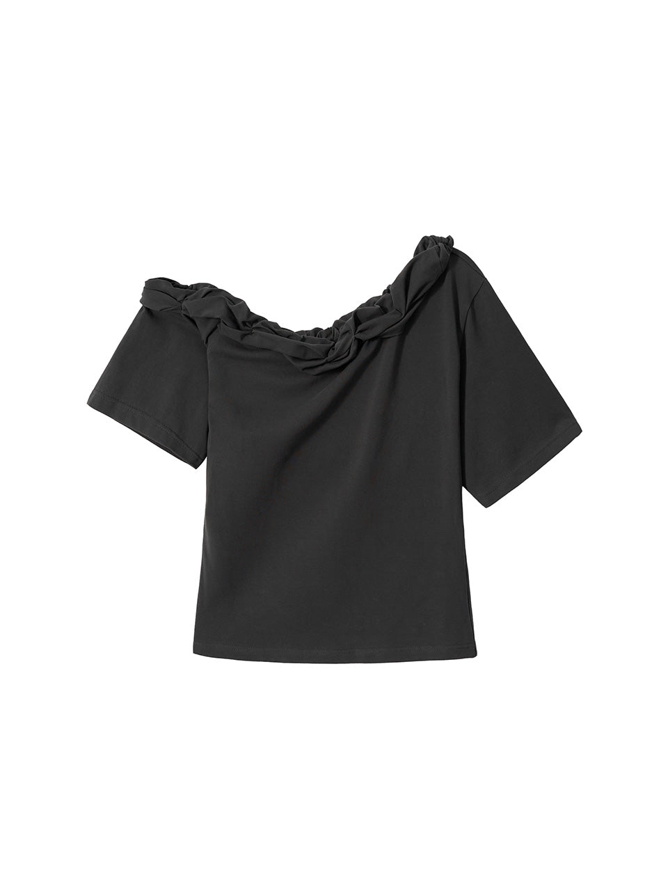 Kijun - Twist One-Shoulder Top (Charcoal) product image 8 | TRAB K-Fashion Australia