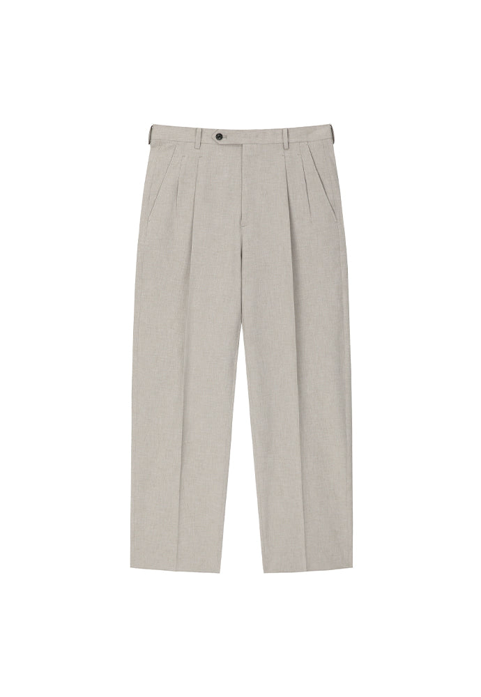 Tonywack - Technical-Stretch 2-Pleats Wide Trousers (Exclusive Fabric) (Light Sand) product image 1 | TRAB K-Fashion Australia