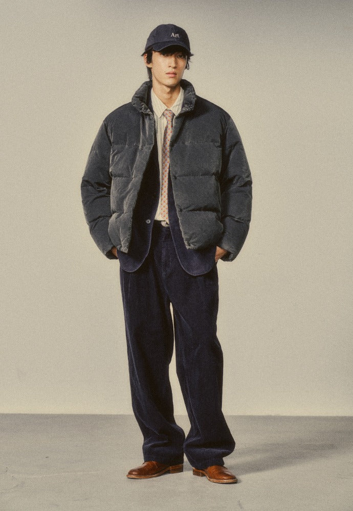 Art if acts - Garment Washed Puffer Down Jacket (Faded Black) product image 1 | TRAB K-Fashion Australia