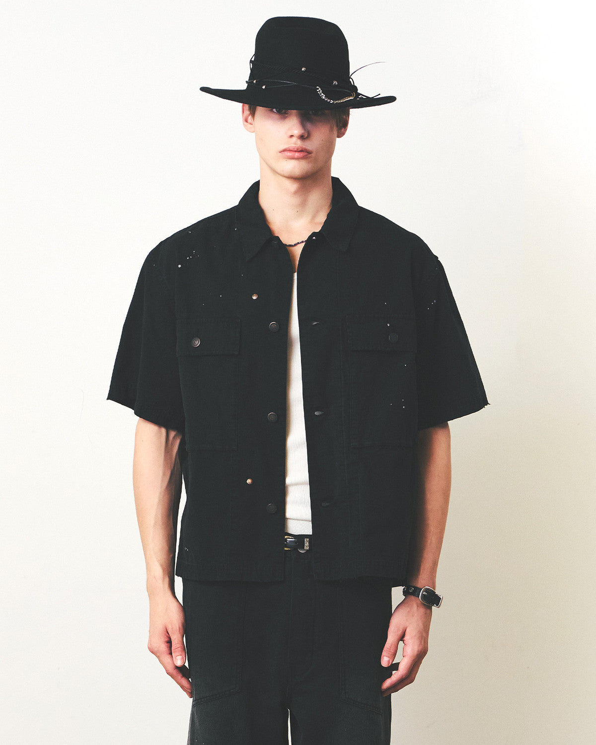 Eastlogue - M43 Mil Half Shirts (Black Ripstop) product image 2 | TRAB K-Fashion Australia