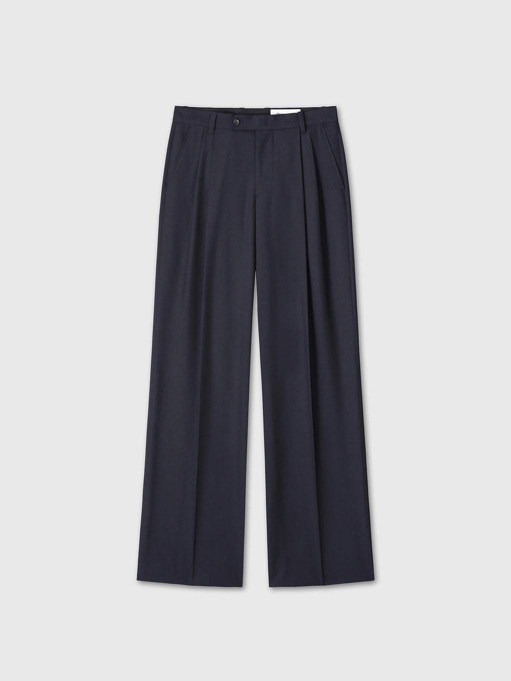 Tonywack - Tropical Wool Low-Rise Pleated Trousers (Navy) product image 12 | TRAB K-Fashion Australia