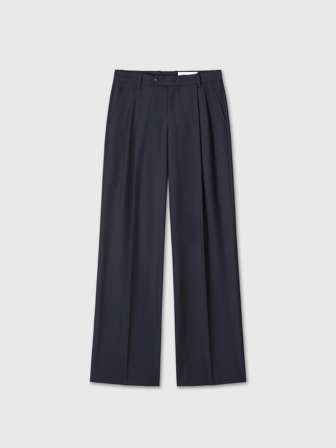 Tonywack - Tropical Wool Low-Rise Pleated Trousers (Navy) product image 12 | TRAB K-Fashion Australia