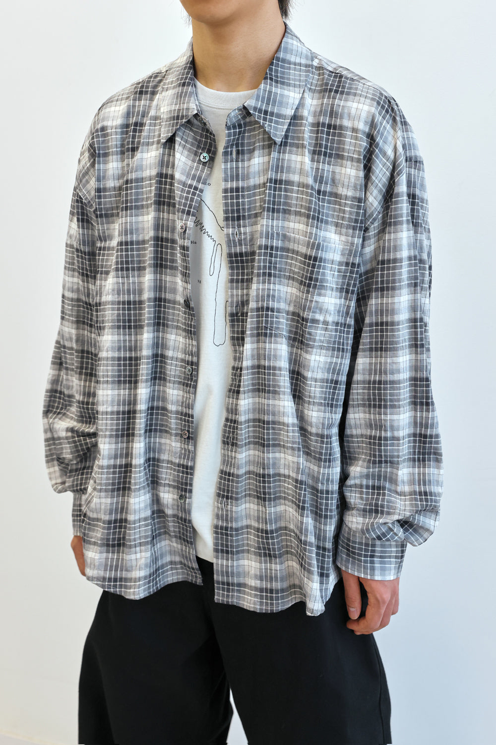 Hatchingroom - Classic Shirt Multi Check (Grey) product image 9 | TRAB K-Fashion Australia