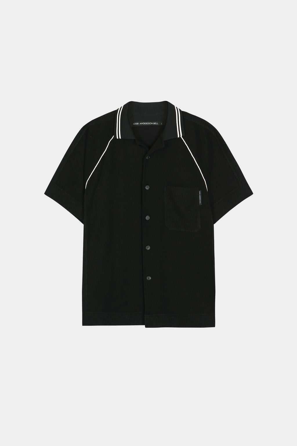 Andersson Bell - Lagos Terry Open Collar Shirt (Black) product image 8 | TRAB K-Fashion Australia