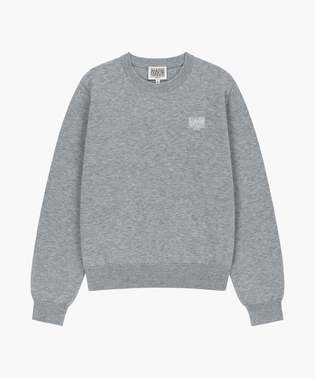 Marithe & Francois Girbaud - Small Classic Logo Knit Pullover (Melange Gray) product image 5 | TRAB K-Fashion Australia