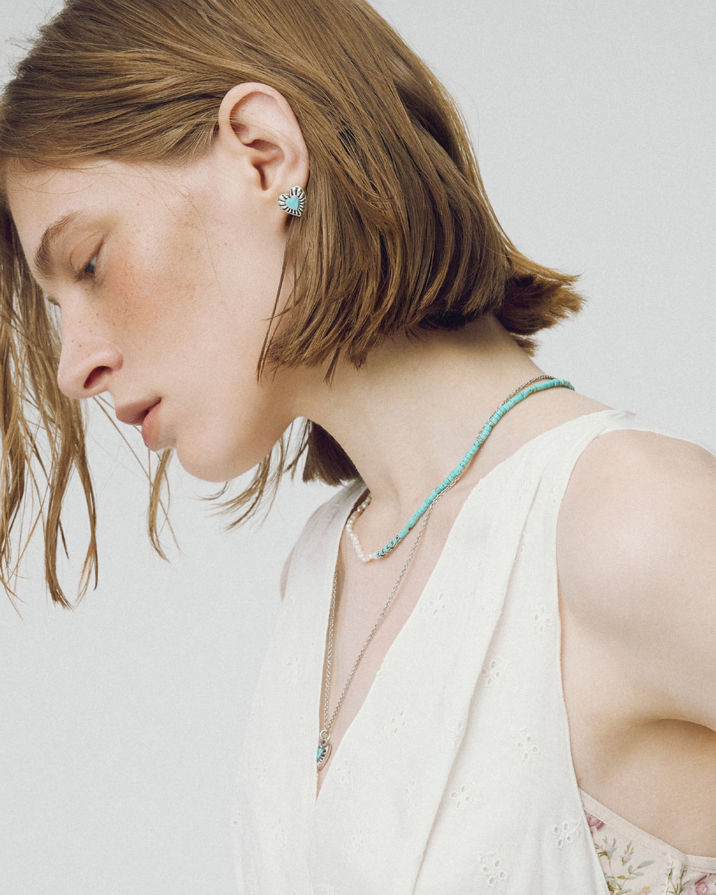 Numbering - Heart Turquoise Earrings #8262 product image 3 | TRAB K-Fashion Australia