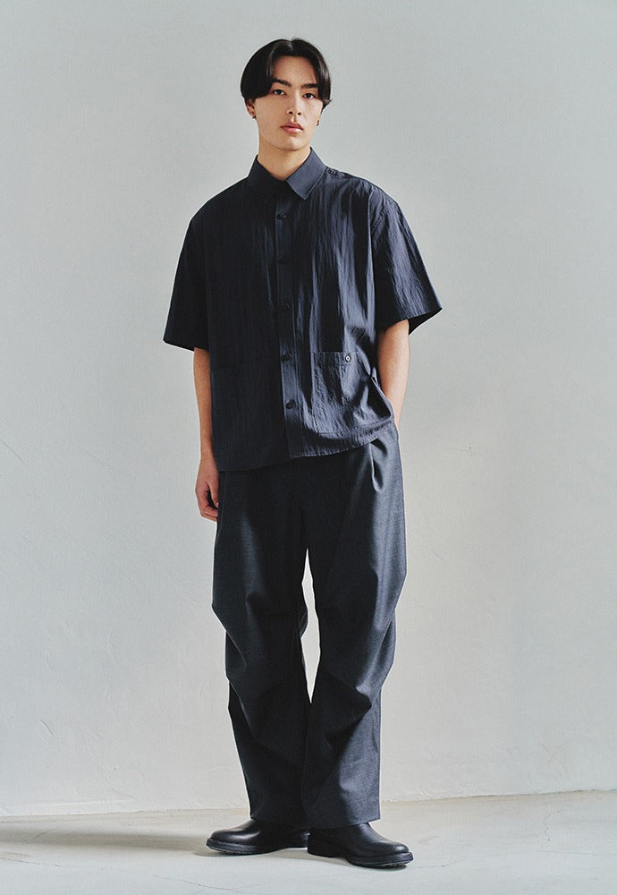 Art if acts - Wool Two Tuck Parachute Pants (Grey) product image 1 | TRAB K-Fashion Australia