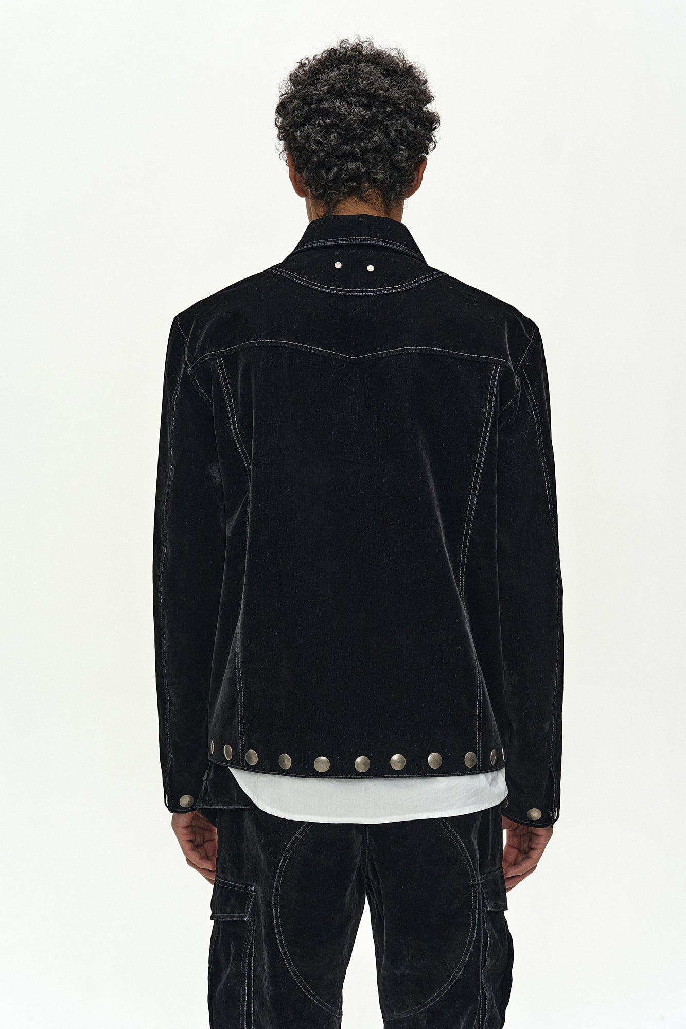 Andersson Bell - Atlanta Flock Velvet Jacket (black) (Black) product image 9 | TRAB K-Fashion Australia
