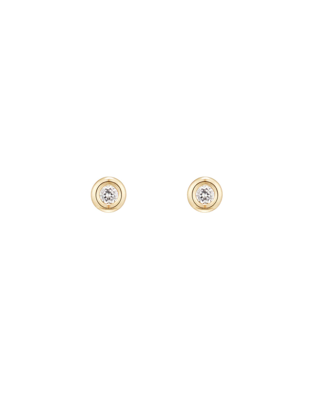 Numbering - Bezel Set Solitaire Earrings #3201 product image 8 | TRAB K-Fashion Australia