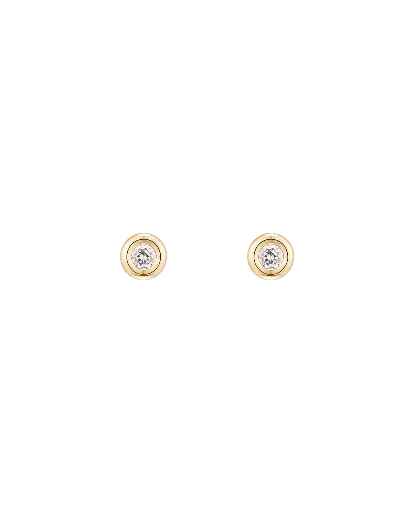 Numbering - Bezel Set Solitaire Earrings #3201 product image 8 | TRAB K-Fashion Australia