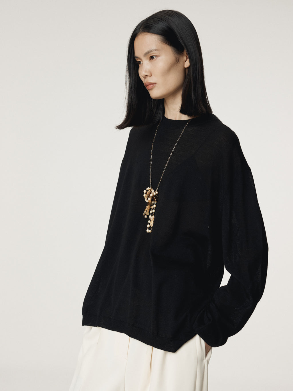 Recto - Back Open Detail Knit Top (Black) product image 8 | TRAB K-Fashion Australia