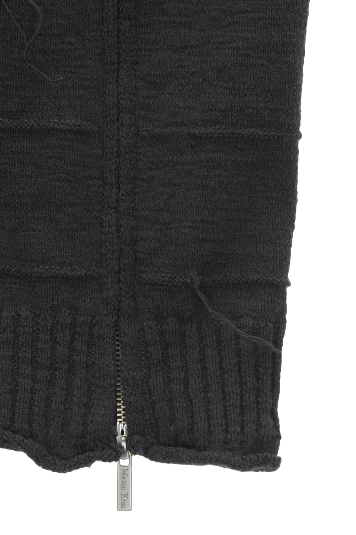 Matin Kim - Natural Damage Zip Up Tube Top (Charcoal) product image 4 | TRAB K-Fashion Australia