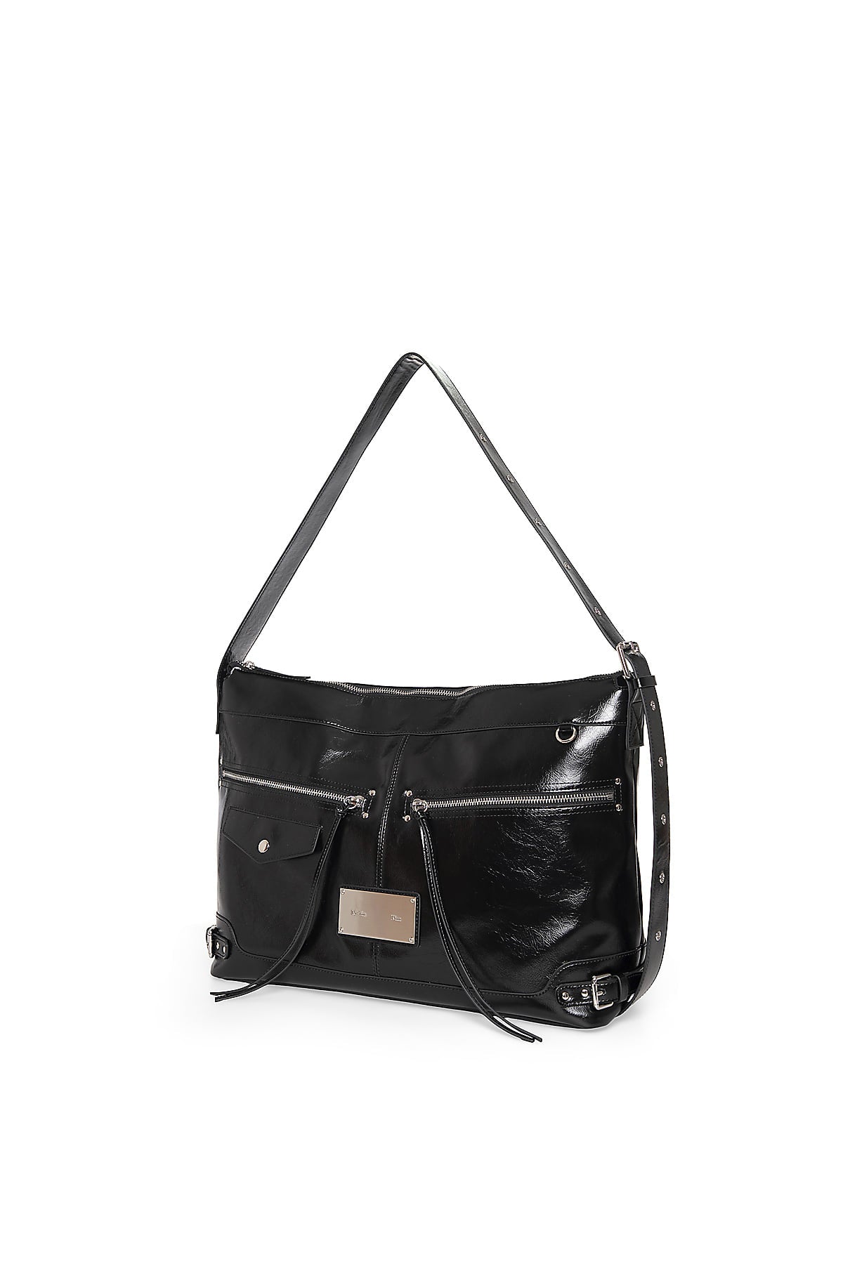 Matin Kim - Side Buckle Biker Big Bag (Black) product image 6 | TRAB K-Fashion Australia