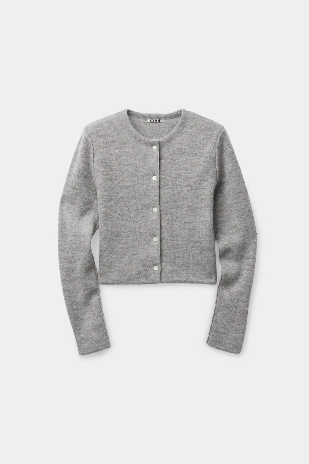 Coor - Double Layer Crop Cardigan (Melange Gray) product image 1 | TRAB K-Fashion Australia
