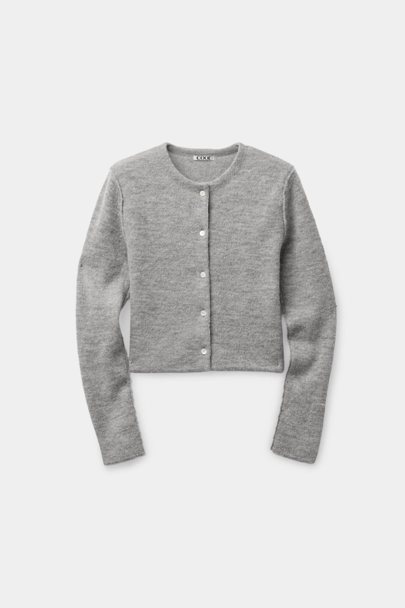 Coor - Double Layer Crop Cardigan (Melange Gray) product image 1 | TRAB K-Fashion Australia