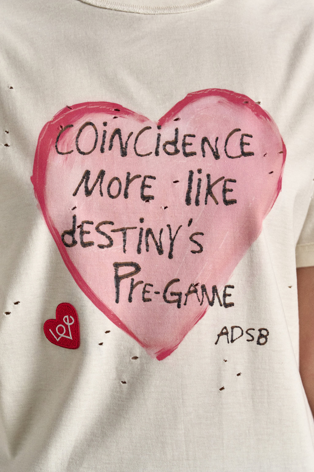 Andersson Bell - Unisex Heart Message T-Shirt (Ecru) product image 4 | TRAB K-Fashion Australia