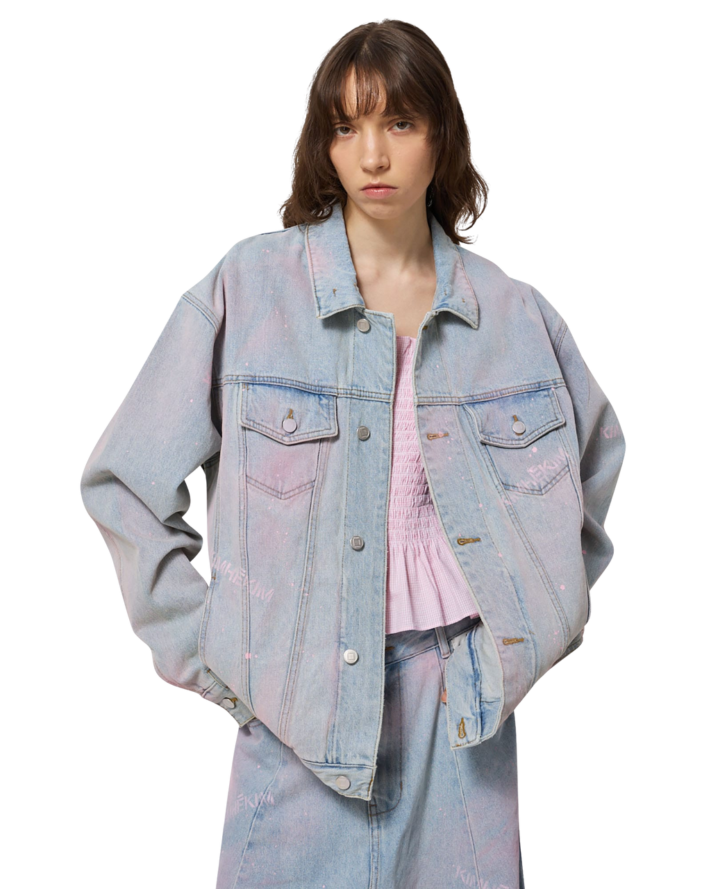 Kimhe Kim - Spray Dyed Denim Jacket (Sky Blue) product image 6 | TRAB K-Fashion Australia