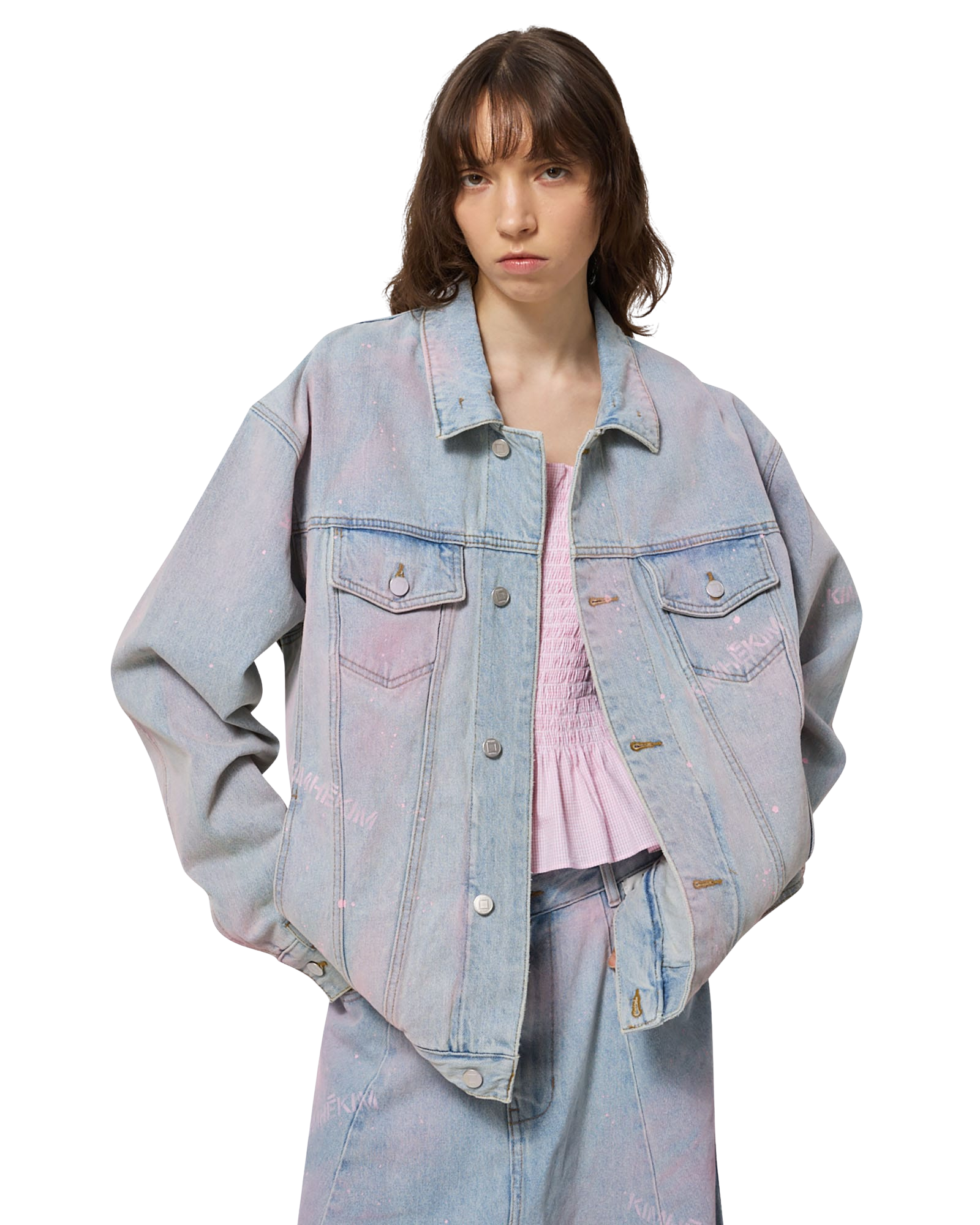 Kimhe Kim - Spray Dyed Denim Jacket (Sky Blue) product image 6 | TRAB K-Fashion Australia