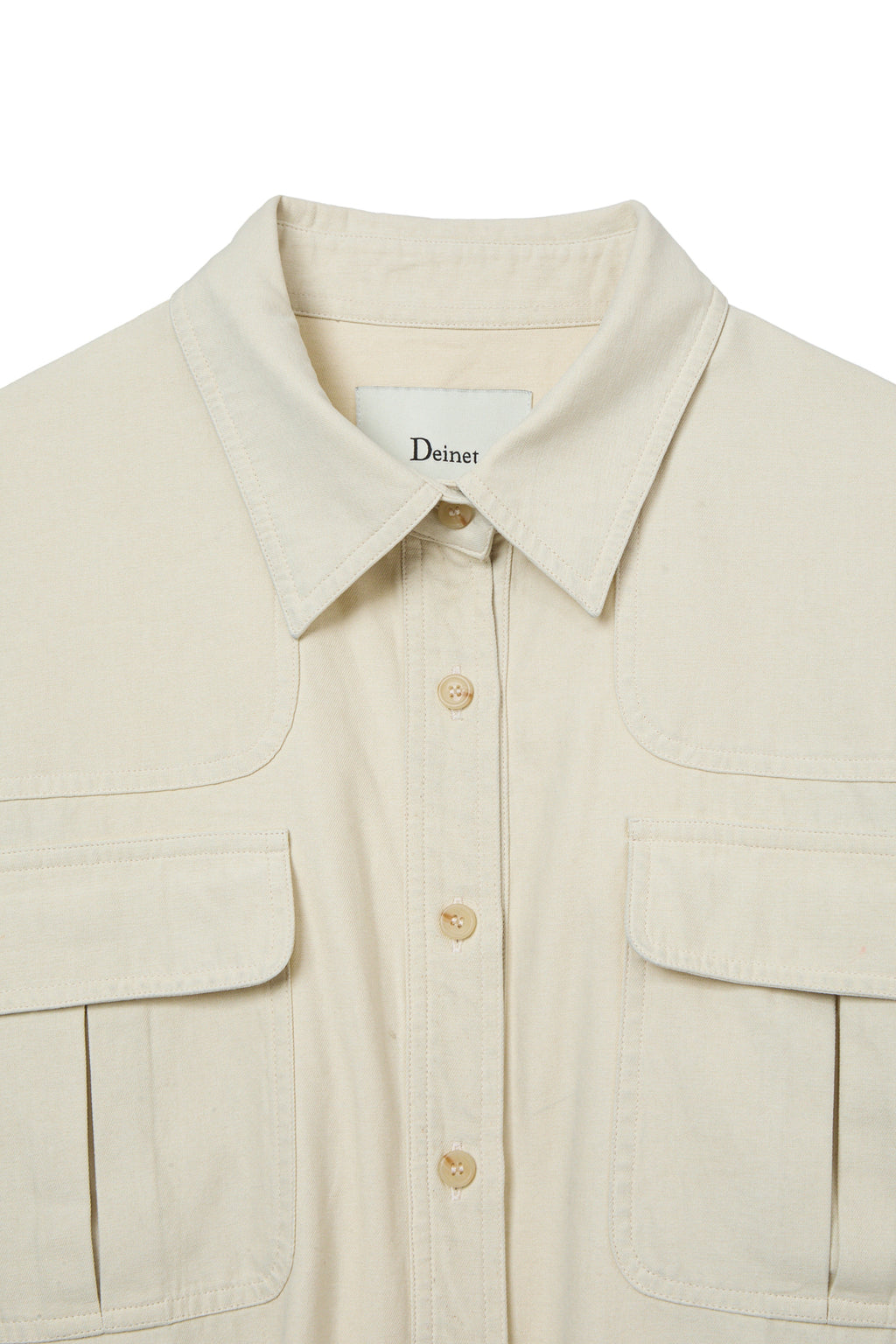 Deinet - Frayed Cotton Shirt (Oatmeal) product image 3 | TRAB K-Fashion Australia
