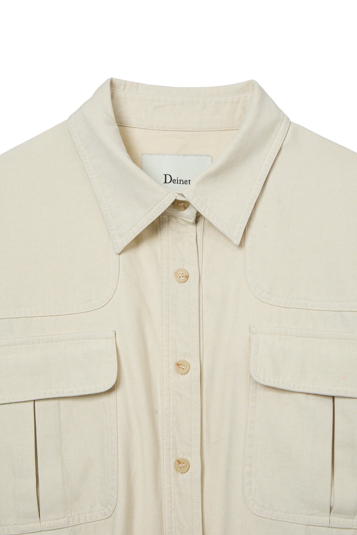 Deinet - Frayed Cotton Shirt (Oatmeal) product image 3 | TRAB K-Fashion Australia