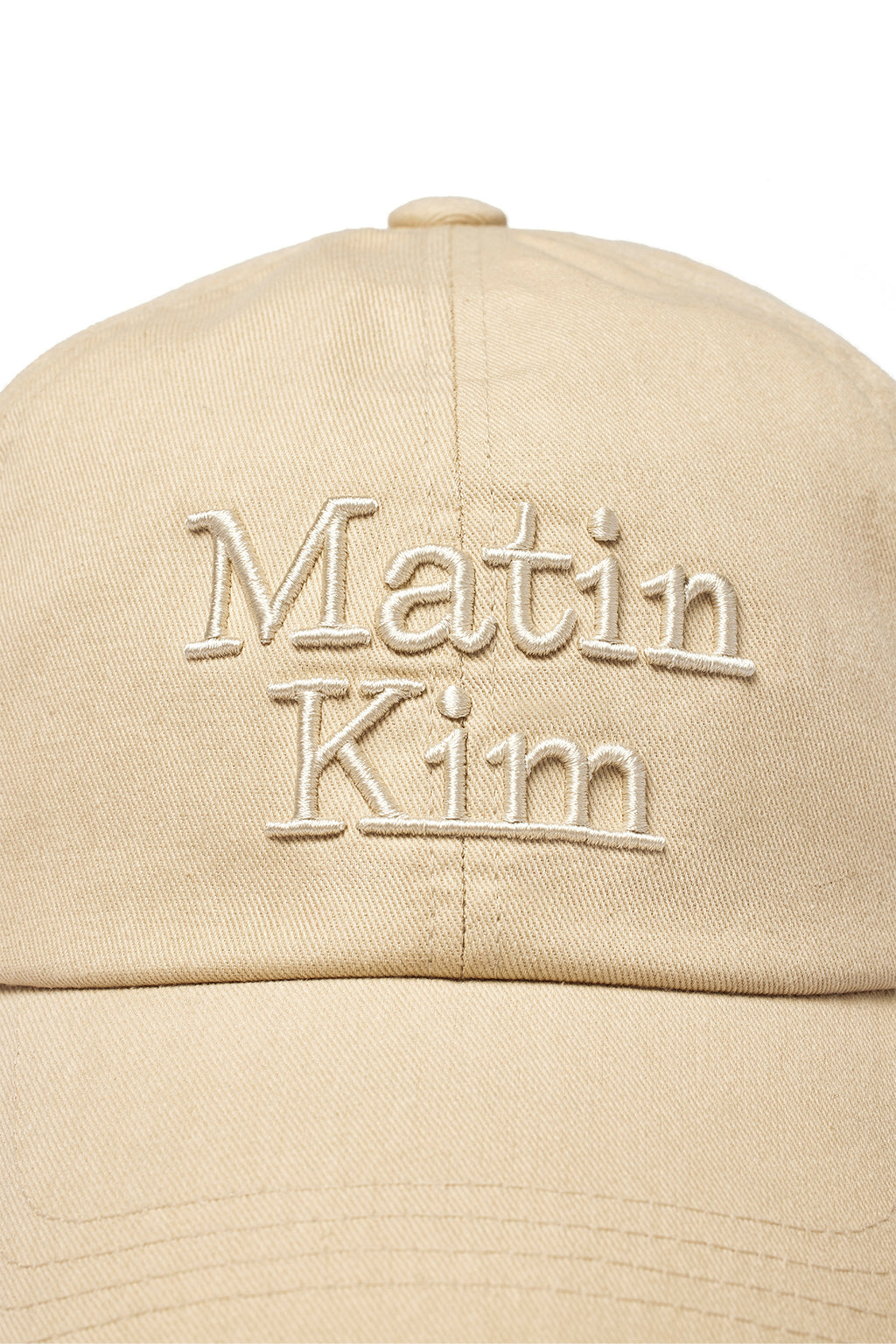 Matin Kim - Matin Volume Logo Ball Cap (Beige) product image 5 | TRAB K-Fashion Australia