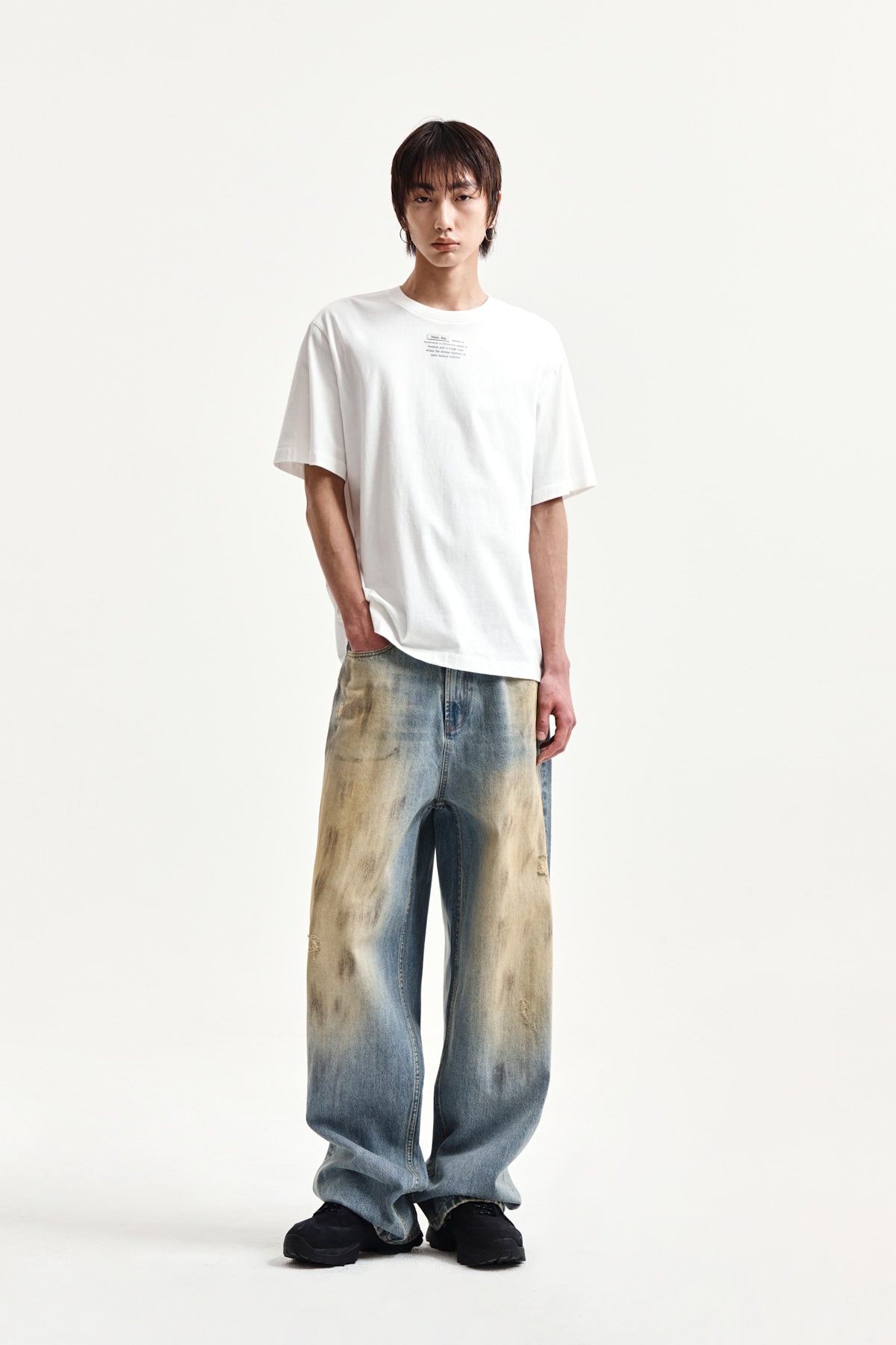 Matin Kim - Label Point Lettering Top (White) product image 9 | TRAB K-Fashion Australia
