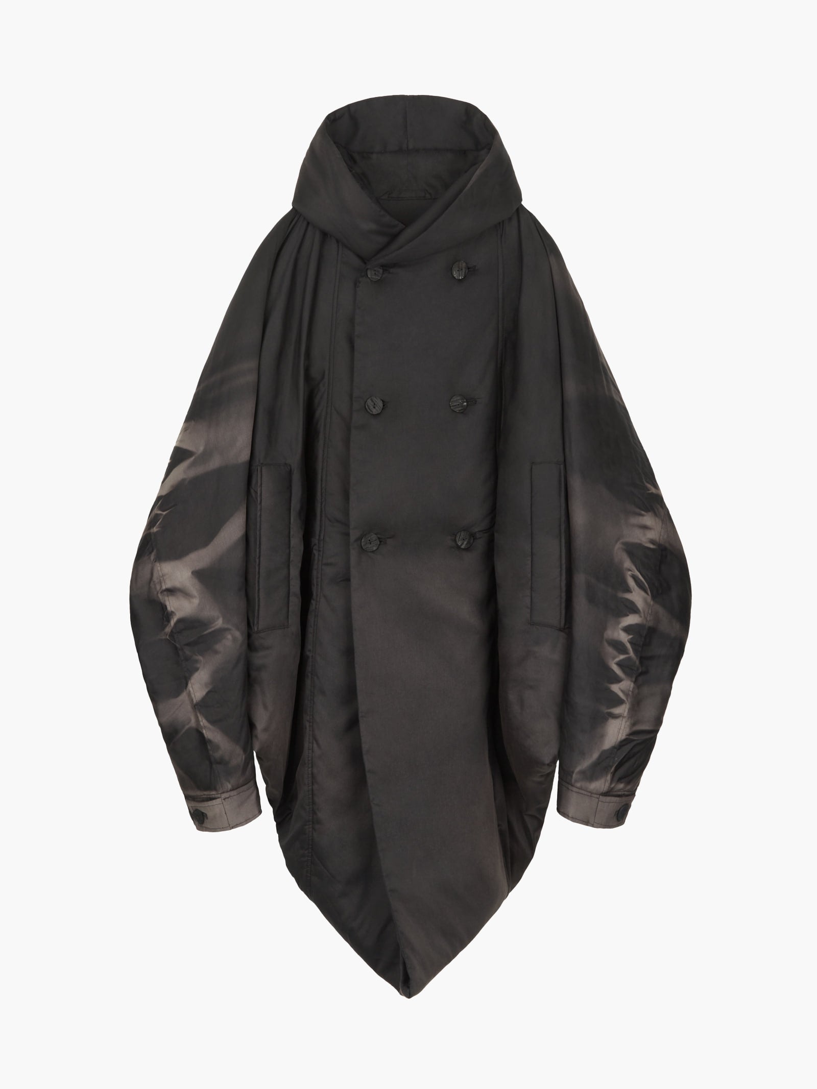 Jiyong Kim - Sun-Bleached Draped Insulated Jacket (Black) product image 9 | TRAB K-Fashion Australia