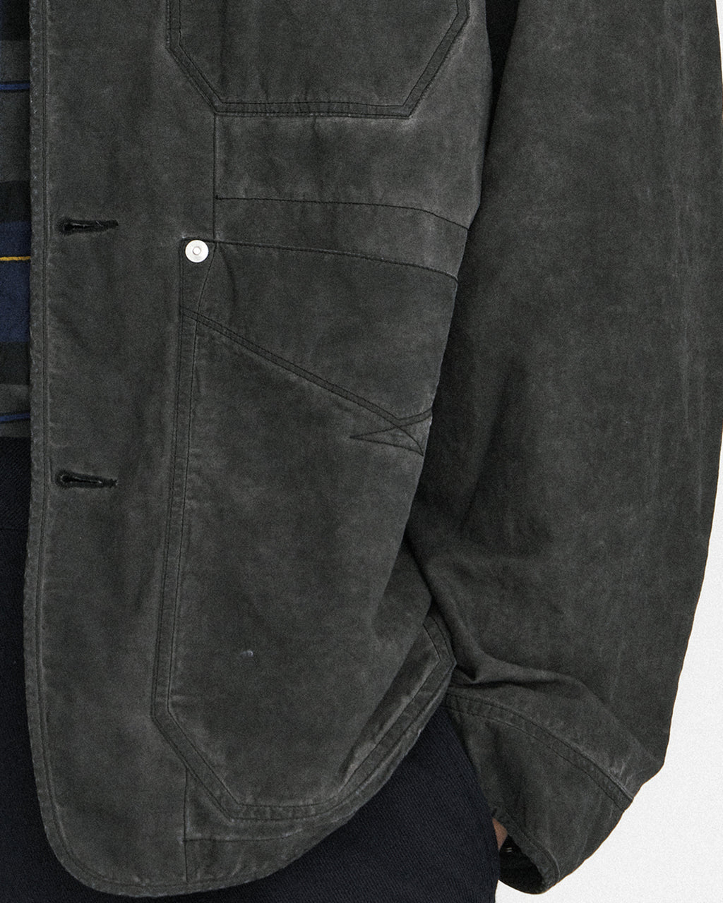 Eastlogue - Wanderer Chore Jacket (Black Dyeing Linen) product image 8 | TRAB K-Fashion Australia