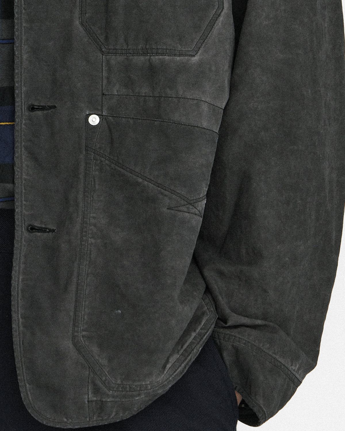 Eastlogue - Wanderer Chore Jacket (Black Dyeing Linen) product image 8 | TRAB K-Fashion Australia