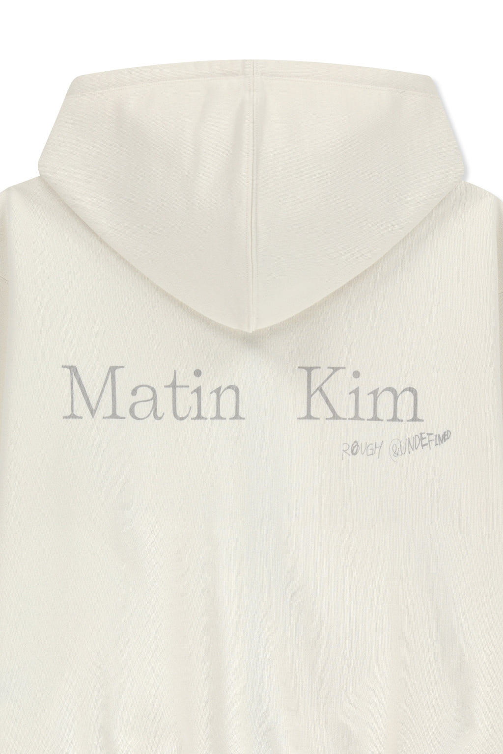 Matin Kim - Back Logo Essential Hoody Zip Up (Ivory) product image 5 | TRAB K-Fashion Australia