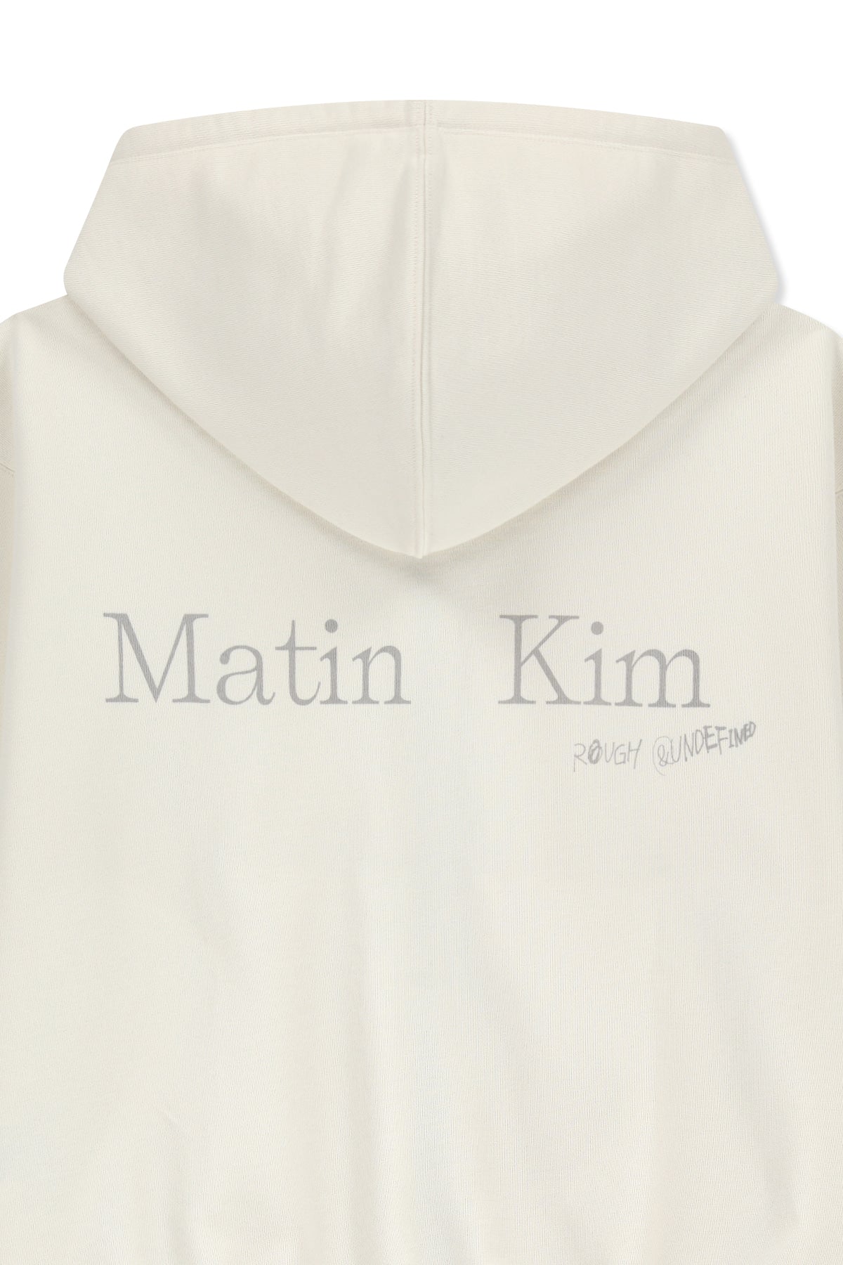 Matin Kim - Back Logo Essential Hoody Zip Up (Ivory) product image 5 | TRAB K-Fashion Australia
