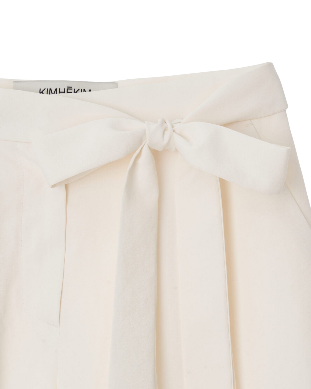 Kimhe Kim - Wool-Blend Belted Wide Leg Trousers (White) product image 7 | TRAB K-Fashion Australia