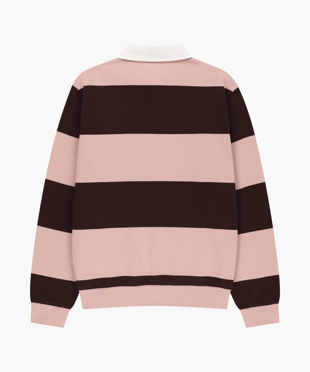 Marithe & Francois Girbaud - Small Classic Logo Rugby Stripe Sweatshirt (Brown) product image 6 | TRAB K-Fashion Australia