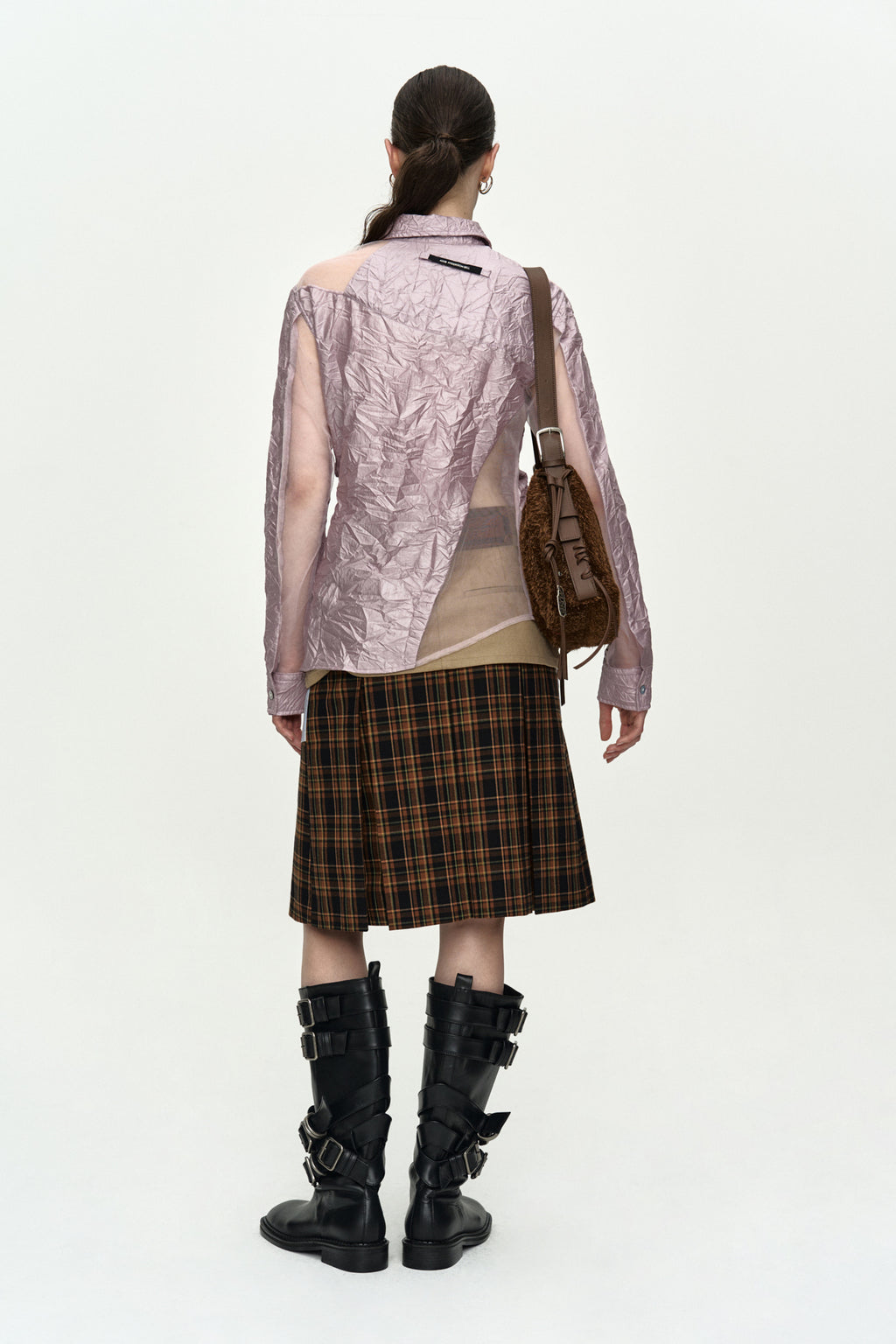 Andersson Bell - Double Layered Pleats Skirt (Brown) product image 11 | TRAB K-Fashion Australia