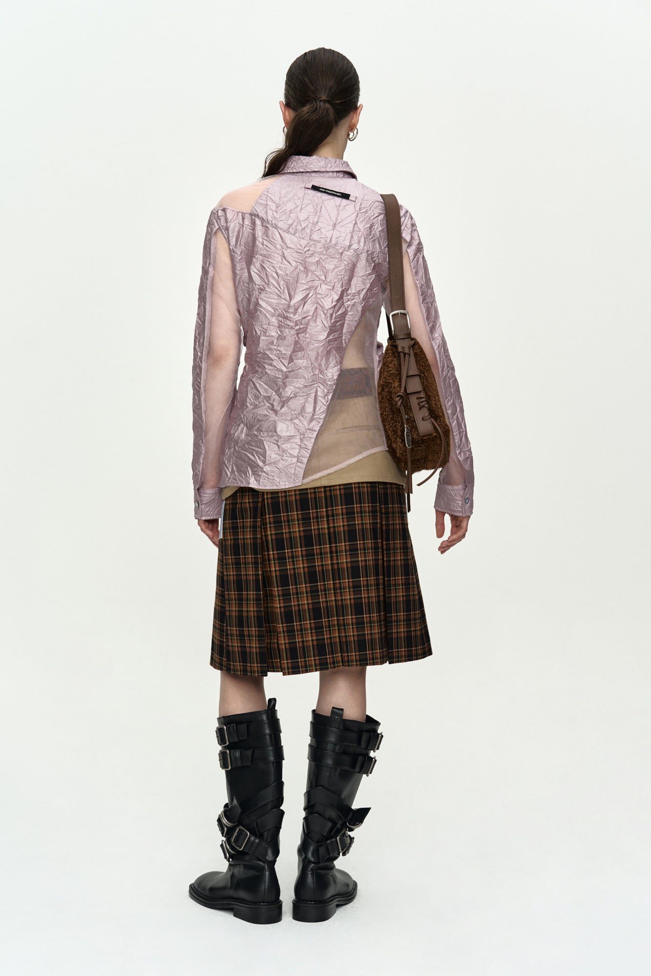 Andersson Bell - Double Layered Pleats Skirt (Brown) product image 11 | TRAB K-Fashion Australia