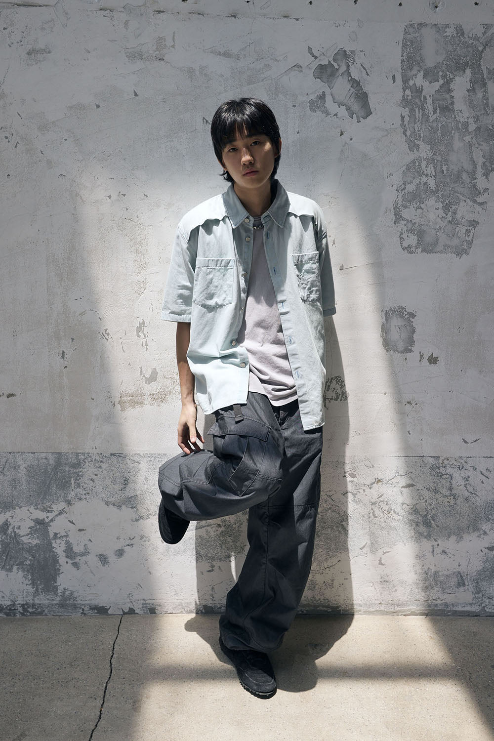 Hatchingroom - Vented Shirt Denim Washed (Blue) product image 9 | TRAB K-Fashion Australia
