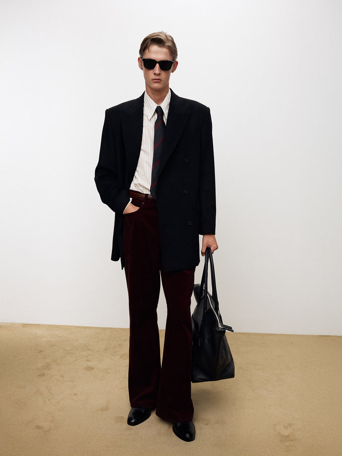 Tonywack - Wool And Cashmere Double-Breasted Tailored Jacket (Black) product image 2 | TRAB K-Fashion Australia