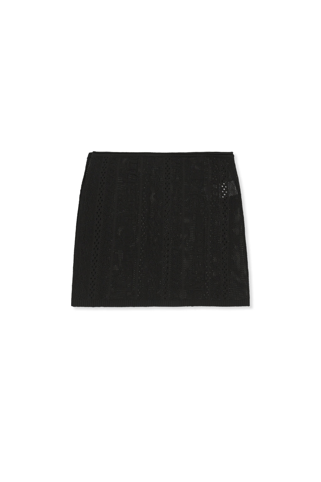 Matin Kim - Mesh Logo Wrap Mini Skirt (Black) product image 2 | TRAB K-Fashion Australia