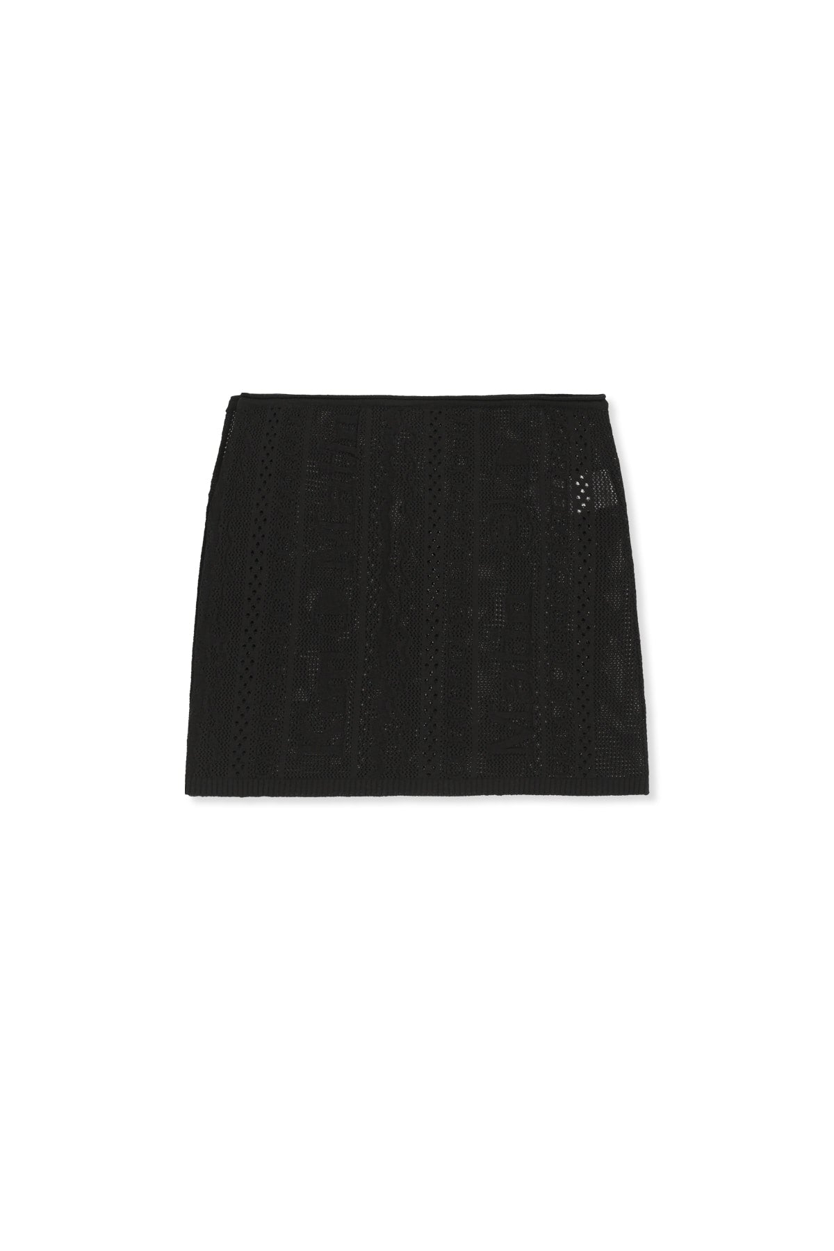 Matin Kim - Mesh Logo Wrap Mini Skirt (Black) product image 2 | TRAB K-Fashion Australia