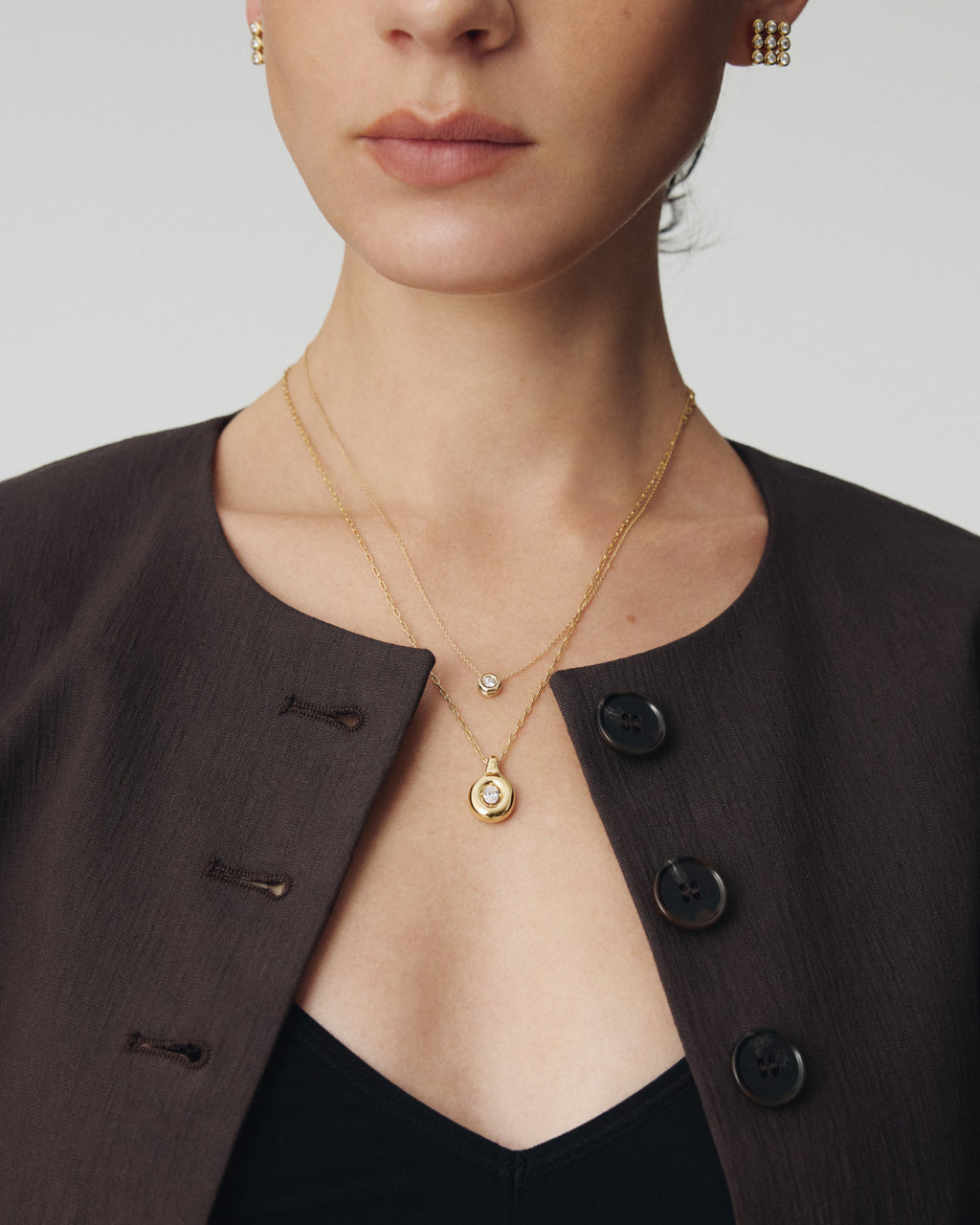 Numbering - Bezel Set Solitaire Pendant Necklace #3701 product image 3 | TRAB K-Fashion Australia