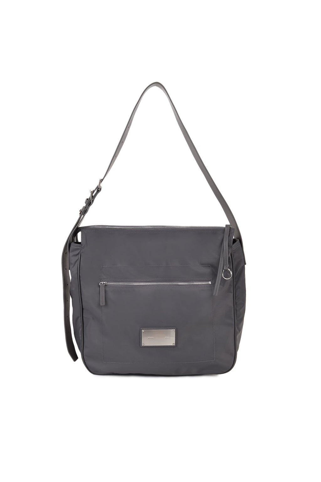 Matin Kim - Embossed Logo Fabric Shoulder Bag (Charcoal) product image 1 | TRAB K-Fashion Australia