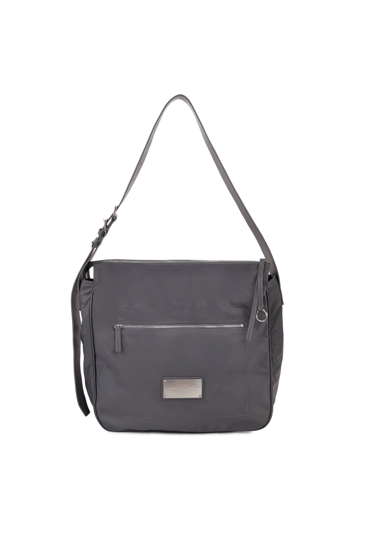 Matin Kim - Embossed Logo Fabric Shoulder Bag (Charcoal) product image 1 | TRAB K-Fashion Australia