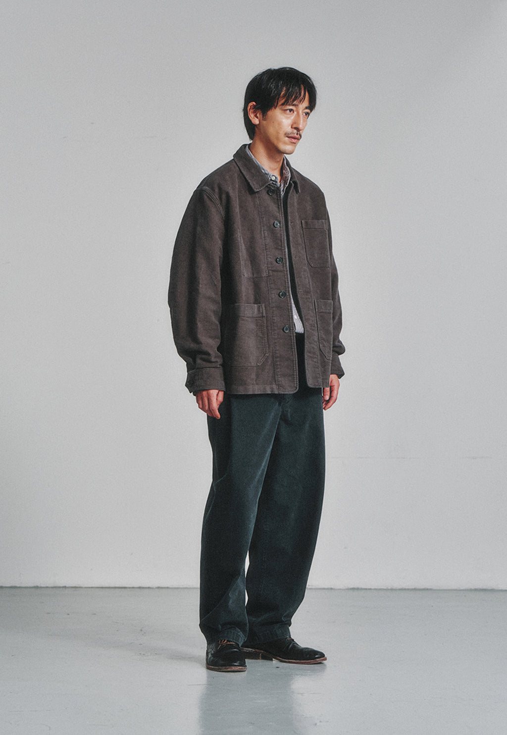 Art if acts - Washed Moleskin French Work Jacket (Stone) product image 2 | TRAB K-Fashion Australia